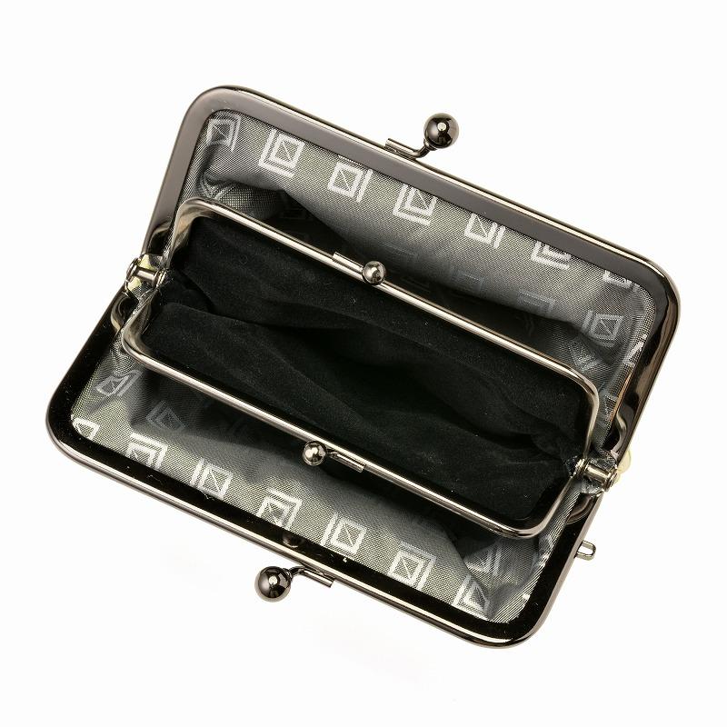 【荒川】 京都ならでは！ふっくらふくれ織親子がま口 鉾柄【白×紫】