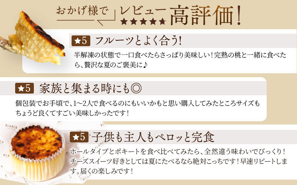 【ブランカ】BLANCA「ポキートプレーン」プレーン味の3個セット［ 京都 スイーツ チーズケーキ おいしい 人気 おすすめ お取り寄せ お菓子 洋菓子 ］