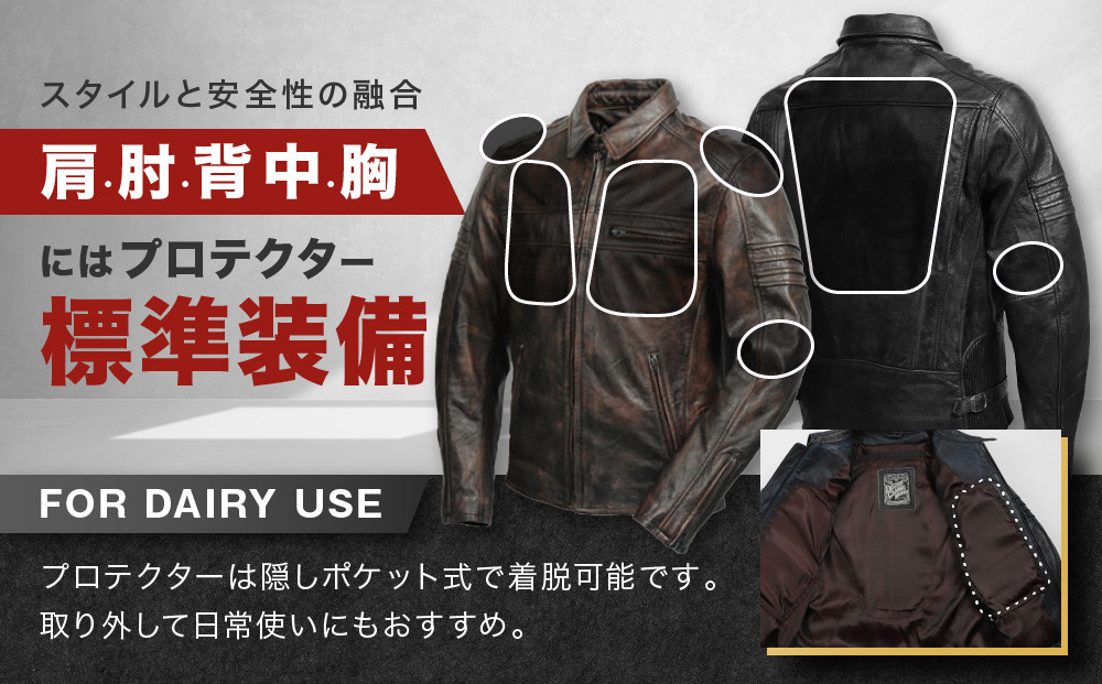 【デグナー】レザージャケット ブラック L｜京都 バイクギア 人気ブランド バイク [23SJ-5]［ レザージャケット やぎ革 軽くて丈夫 人気 おすすめ レザー 革 革ジャン ツーリング ライダー バイカー お取り寄せ 通販 送料無料 ふるさと納税 ］