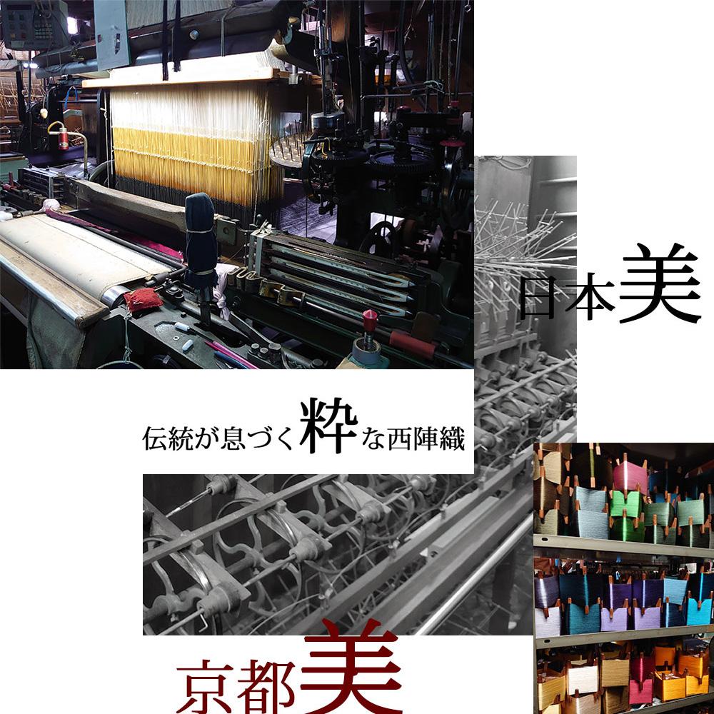 【クラバットウエダ】京野菜柄 西陣織ネクタイ ネイビー（紺）