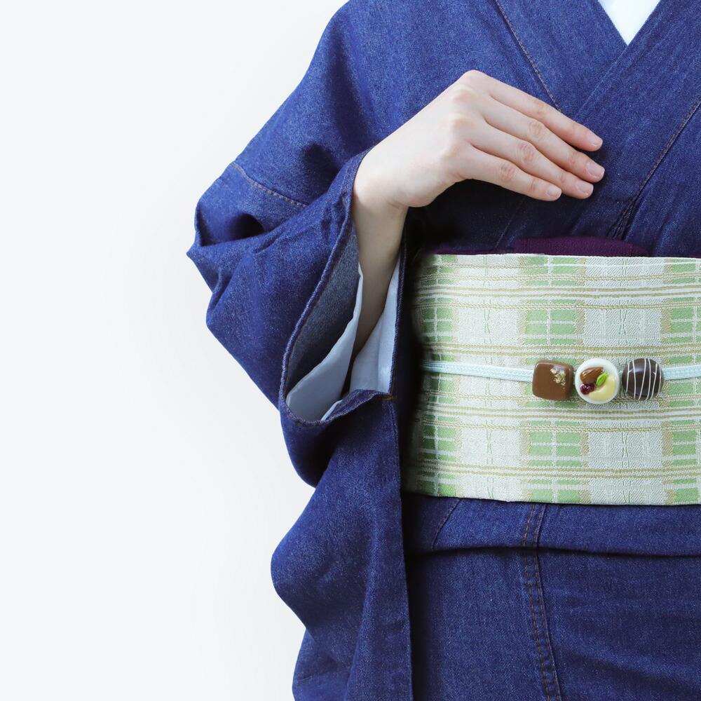 【たゆたふ】一点一点手作りの完全オリジナル チョコレート帯留（ホワイトチョコ）