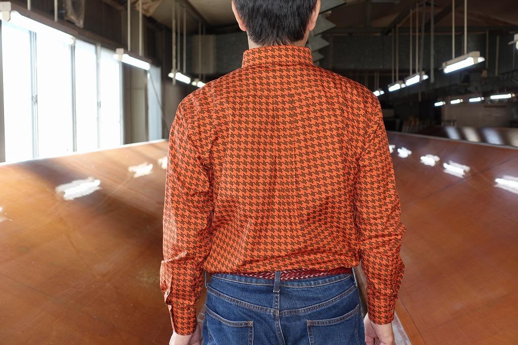 【鷲野染工場】メンズシャツ（千鳥格子） Ｍサイズ