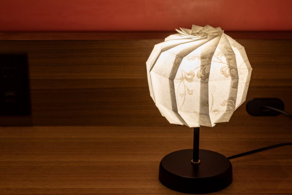 【イノベーティブクラフトワークス】折灯華 BONBORI maru -M- 京からかみ 10cm ポール付スタンドタイプ