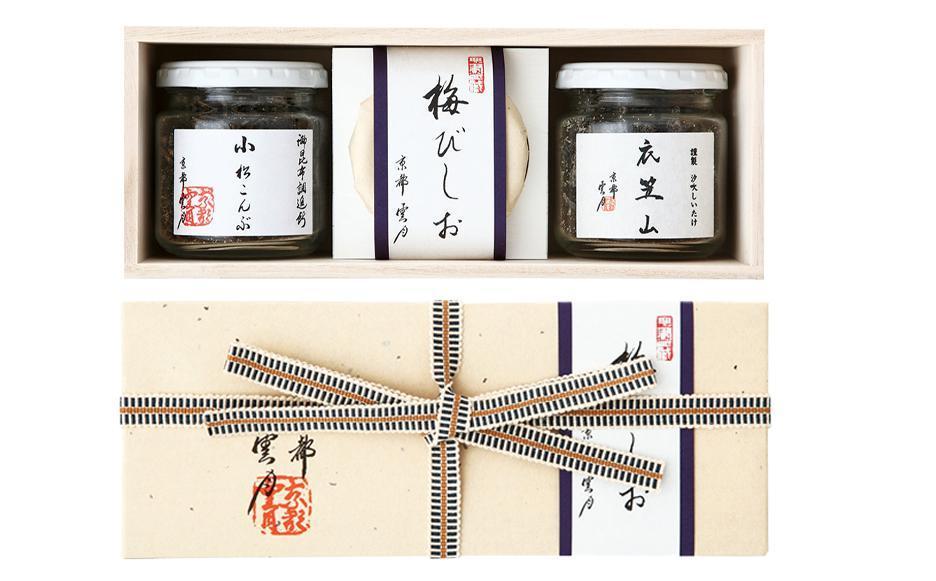 【高島屋選定品】京都 雲月 小松こんぶ・衣笠山・梅びしお詰合せ［ 京都 日本料理 雲月 ご飯のお供 銘品 人気 おすすめ 昆布 佃煮 ギフト プレゼント お土産 お取り寄せ 送料無料 ふるさと納税 ］