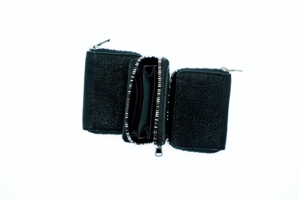 【ierib】MINI WALLET / ミニウォレット / BOAR / BLACK