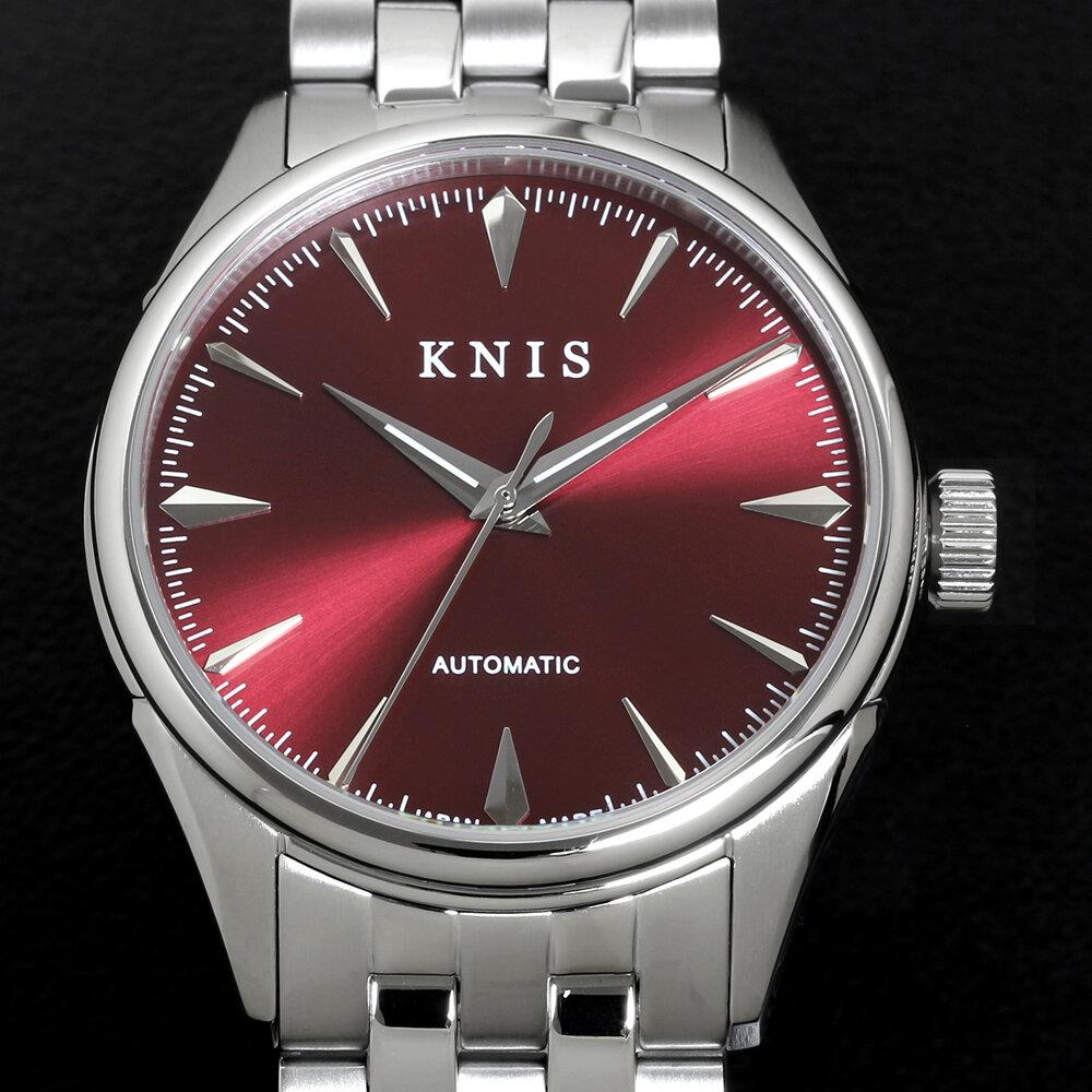【KNIS KYOTO】サンレイダイアル 日本製 自動巻き 腕時計 レッド［ 京都発 腕時計 ブランド おしゃれ 人気 おすすめ ウォッチ 時計 高級 ファッション お取り寄せ 通販 ニス ふるさと納税 ］