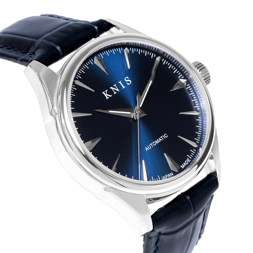 【KNIS KYOTO】サンレイダイアル 日本製 自動巻き 腕時計 革ベルト レザーブルー［ 京都発 腕時計 ブランド おしゃれ 人気 おすすめ ウォッチ 時計 高級 ファッション お取り寄せ 通販 ニス ふるさと納税 ］