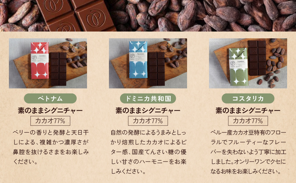 【Premarché Cacaolate Lab】国際コンテスト入賞店の手づくりチョコレート 産地食べ比べ6枚セット ＜セットB＞｜京都 チョコレート専門店 人気セット［ 手作りチョコ カカオ産地食べ比べ おいしい 人気 おすすめ お菓子 洋菓子 スイーツ お取り寄せ 通販 送料無料 ふるさと納税 ］