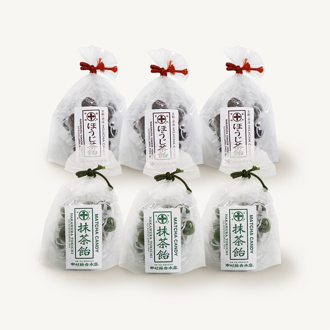 【中村藤吉本店】抹茶飴とほうじ茶飴（2種各3袋）［ 京都 スイーツ  あめ アメ  おいしい 人気 おすすめ お取り寄せ お菓子 和菓子 ］