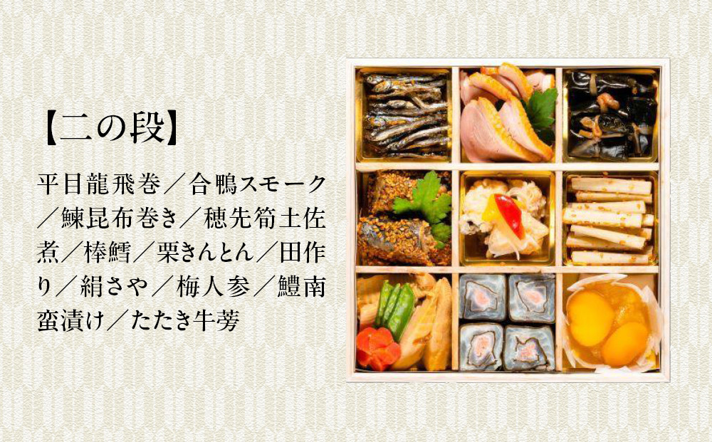 【京料理 佐近】おせち 二段重 2～3人前｜京料理×フレンチ 和洋折衷懐石 人気おせち［ 京都 御室 和洋風おせち二段 2人 3人 グルメ 京料理 懐石料理 人気 おすすめ 2026 正月 お祝い お取り寄せ 通販 送料無料 年内配送 ふるさと納税 ］