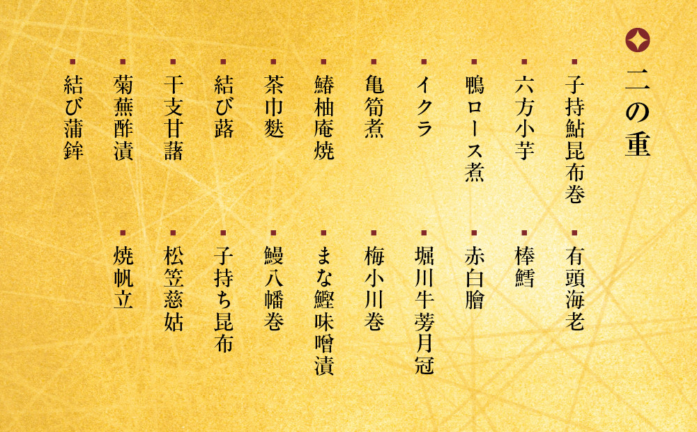 【三木半旅館】おせち二段重「華」 2～3人前｜京都 老舗旅館 自慢のおせち 人気おせち［ 京都 老舗旅館 冷蔵おせち二段 2人 3人 京料理 グルメ 人気 おすすめ 2026 正月 お祝い お取り寄せ 通販 送料無料 年内配送 ふるさと納税 ］