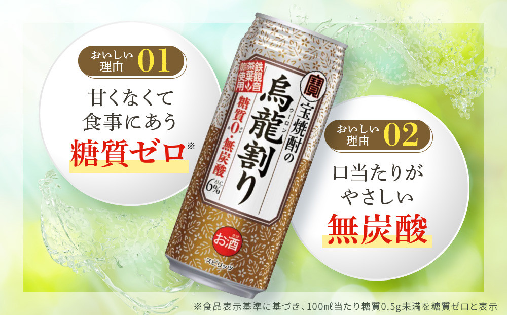 【宝酒造】宝焼酎の烏龍割り（480ml×24本）［タカラ 京都 お酒 チューハイ 缶チューハイ 酎ハイ サワー お茶 ウーロン 人気 おすすめ 定番 おいしい ギフト プレゼント 贈答 ご自宅用 お取り寄せ ふるさと納税 ］