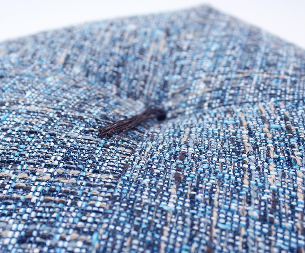 【 洛中高岡屋 】落ち着いた色目と素材感 ブレンデル おじゃみ座ぶとん（ブルー）