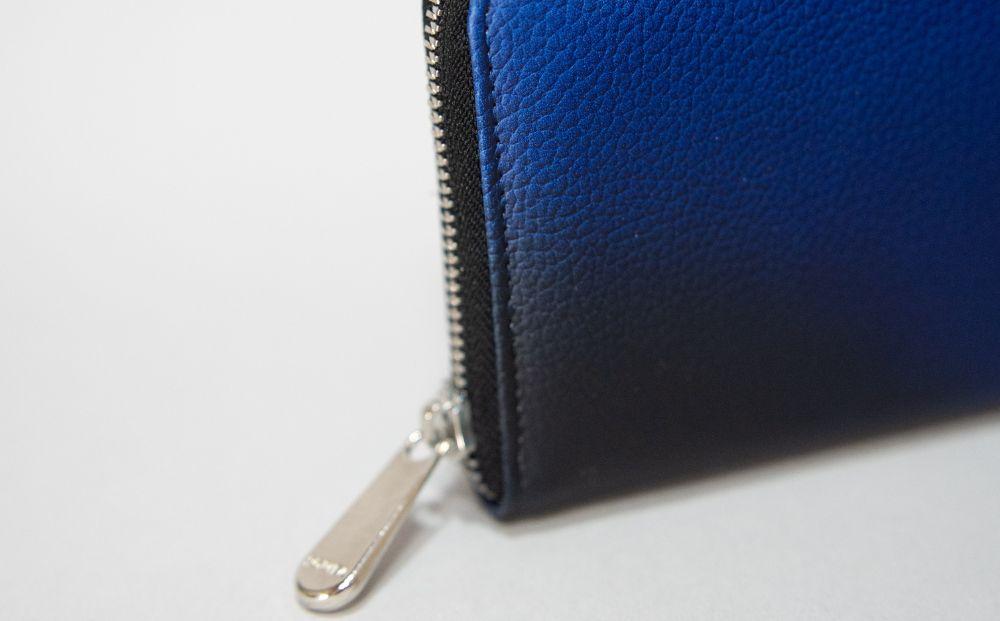 【池内友禅】SOMEA brume 長財布(タンゴブルー)｜京都 友禅染 ブランド 財布 人気［ 京都 サイフ おすすめ 革製品 本格 通勤 雑貨 高級 男女兼用 お取り寄せ 通販 送料無料 ふるさと納税 ］