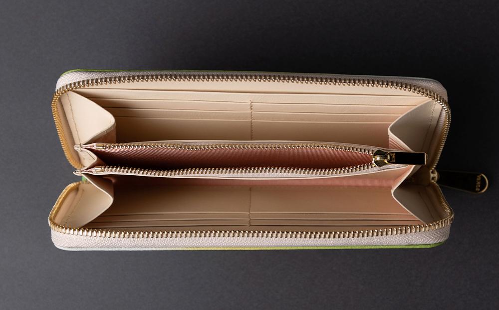 【池内友禅】SOMEA brume レモン 長財布｜京都 友禅染 ブランド 財布 人気［ 京都 サイフ おすすめ 革製品 本格 通勤 雑貨 高級 男女兼用 お取り寄せ 通販 送料無料 ふるさと納税 ］