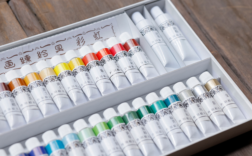 【上羽絵惣】チューブ絵具(小)32色セット［ 京都 日本画用絵具専門 絵具 絵 絵画 画材 プロ仕様 人気 おすすめ お取り寄せ 通販 送料無料 ふるさと納税 ］