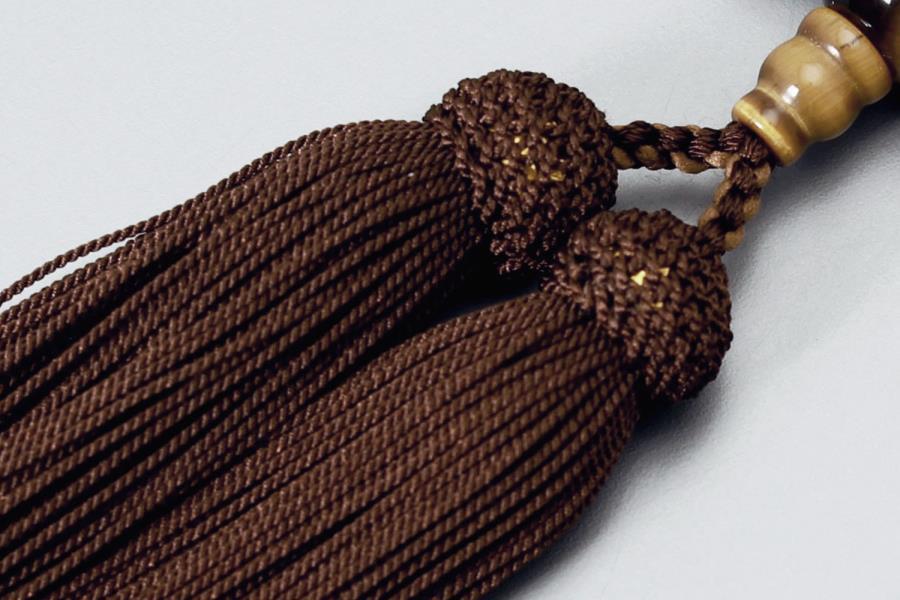 【京念珠】数珠 虎目石 正絹房【土屋念珠店/男性用/メンズ/念珠/略式/3646】