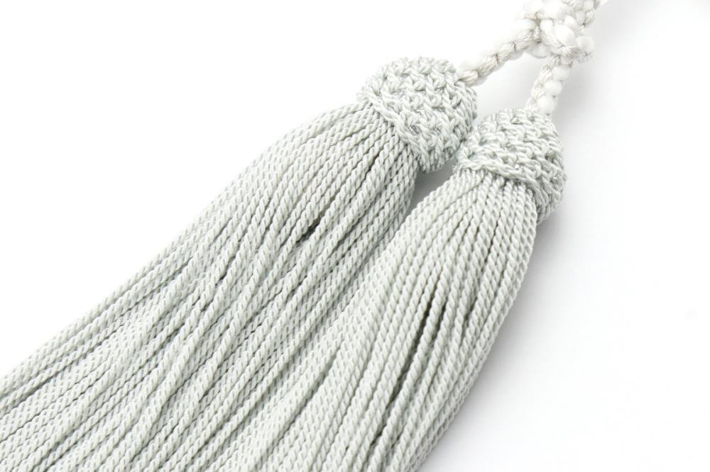 【京念珠×京ちりめん】水晶 ホワイト 数珠袋付き【土屋念珠店/女性用/レディース/数珠/略式/仏具】