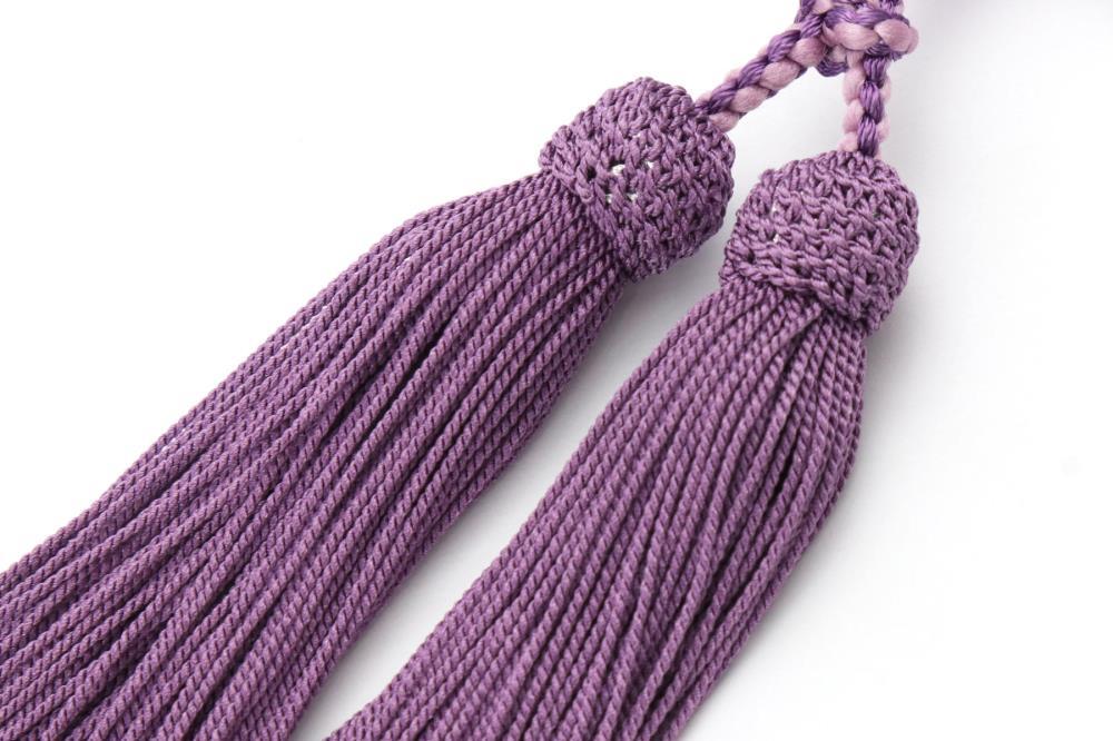 【京念珠×京ちりめん】藤雲石 数珠袋付き ラベンダー【土屋念珠店/女性用/レディース/数珠/略式/仏具】