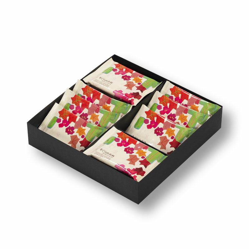 【小倉山荘】をぐら山春秋 あられ＆ショコラ 化粧箱中 10袋｜京都 あられ 有名店 人気セット［ 季節限定 あられ おかき せんべい 食べ比べ 詰め合せ 人気 おすすめ グルメ おいしい チョコ お菓子 和菓子 ギフト プレゼント お取り寄せ 通販 送料無料 ふるさと納税 ］