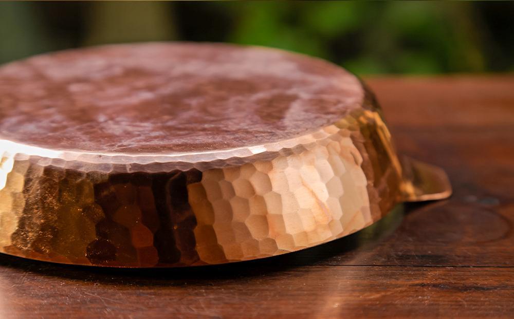 【八木庖丁店】手打ち銅製 グラタン皿(18cm)