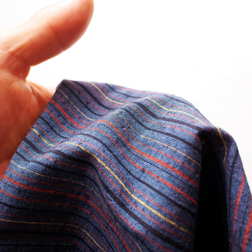 【工夫庵】唐桟縞（とうざんじま）座布団 紺（2枚セット）（BB）