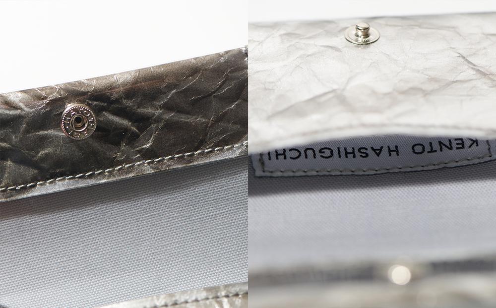 【KENTO HASHIGUCHI × 伝統工芸士】手もみ銀箔 30枚カードケース（マチあり）