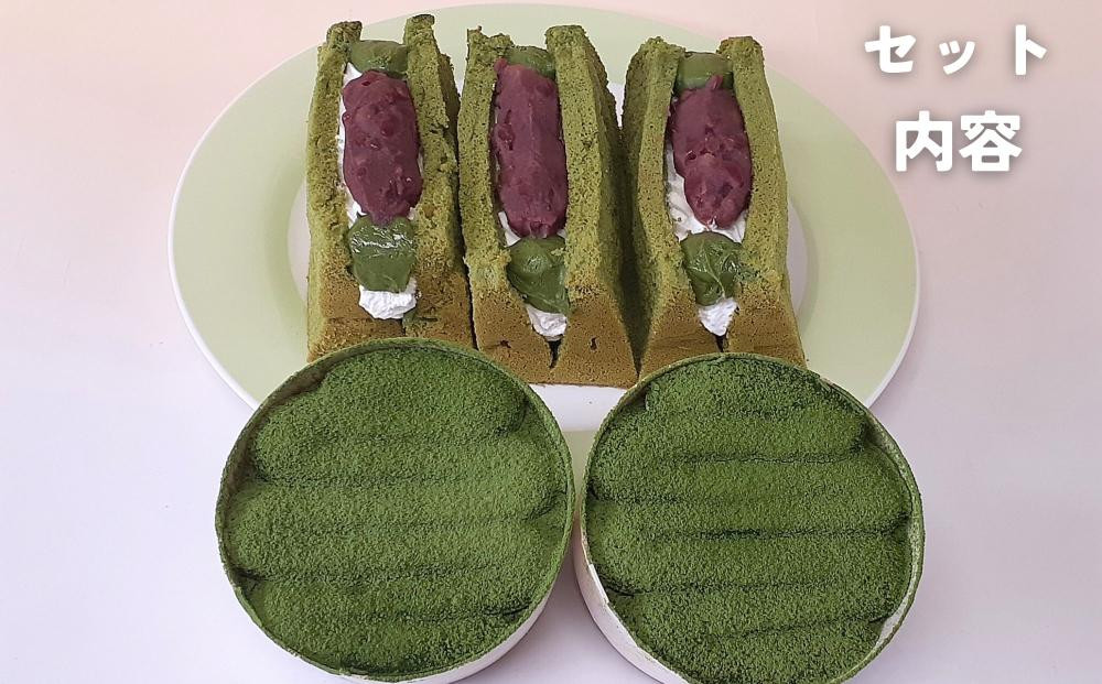 【まざあぐうす】京の抹茶ティラミスチーズケーキ(小)&ドゥーブルシフォン（抹茶＆あずき）セット［ 京都 きぬかけの路 全国の催事で大人気 スイーツ店 抹茶 スイーツ チーズケーキ おいしい 京都展 人気 おすすめ お取り寄せ お菓子 洋菓子 ふるさと納税 ］