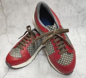 【ネーカーズ】【Tie a bond】西陣織スニーカー（赤）〈23cm〉