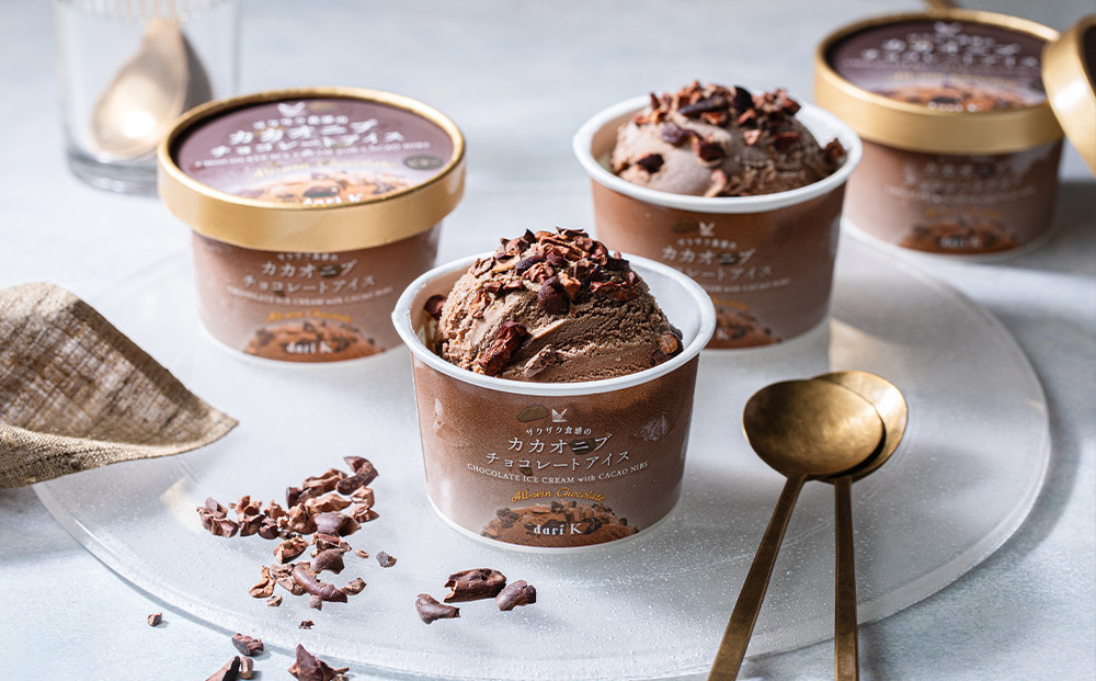 【高島屋選定品】＜dari K(ダリケー）＞ザクザク食感のカカオニブチョコレートアイス（8個セット）［ 京都 チョコレート カカオを通して世界を変える 濃厚 チョコ アイス 人気 おすすめ お菓子 洋菓子 スイーツ ギフト プレゼント お取り寄せ 通販 送料無料 ふるさと納税 ］