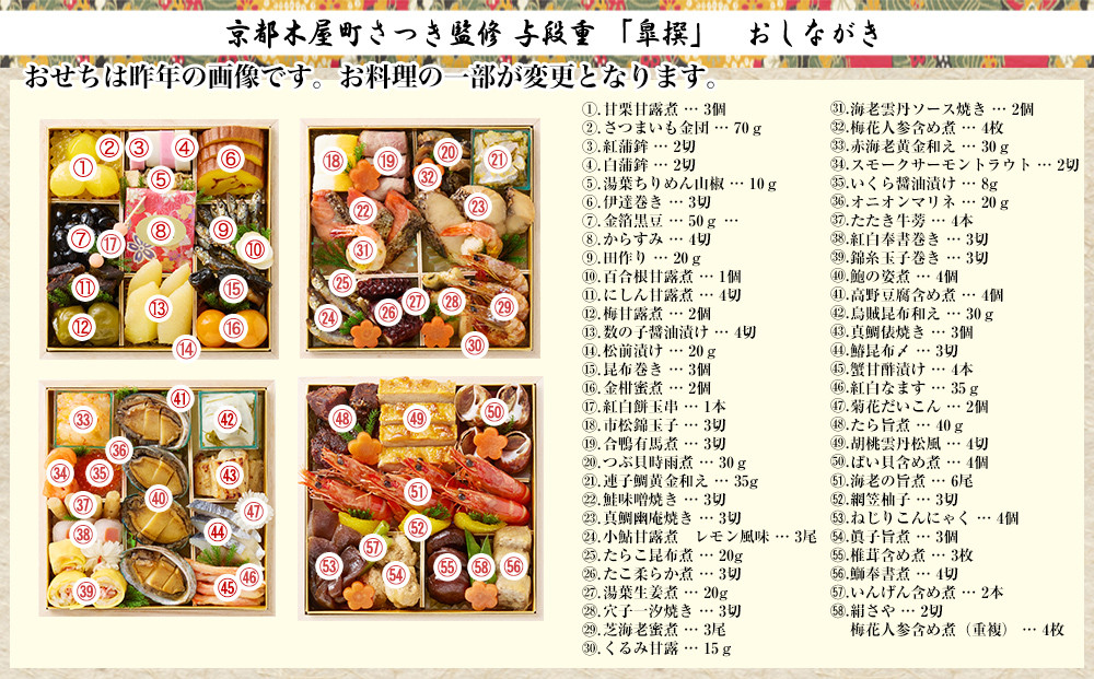 【京都木屋町・さつき】監修与段重 皐撰 約5～6人前｜京おせち 本格料亭おせち 人気おせち［ 京都 料亭 老舗 おせち 京料理 人気 おすすめ 2027 正月 お祝い おせち料理 グルメ ご自宅用 お取り寄せ 通販 送料無料 ふるさと納税 ］