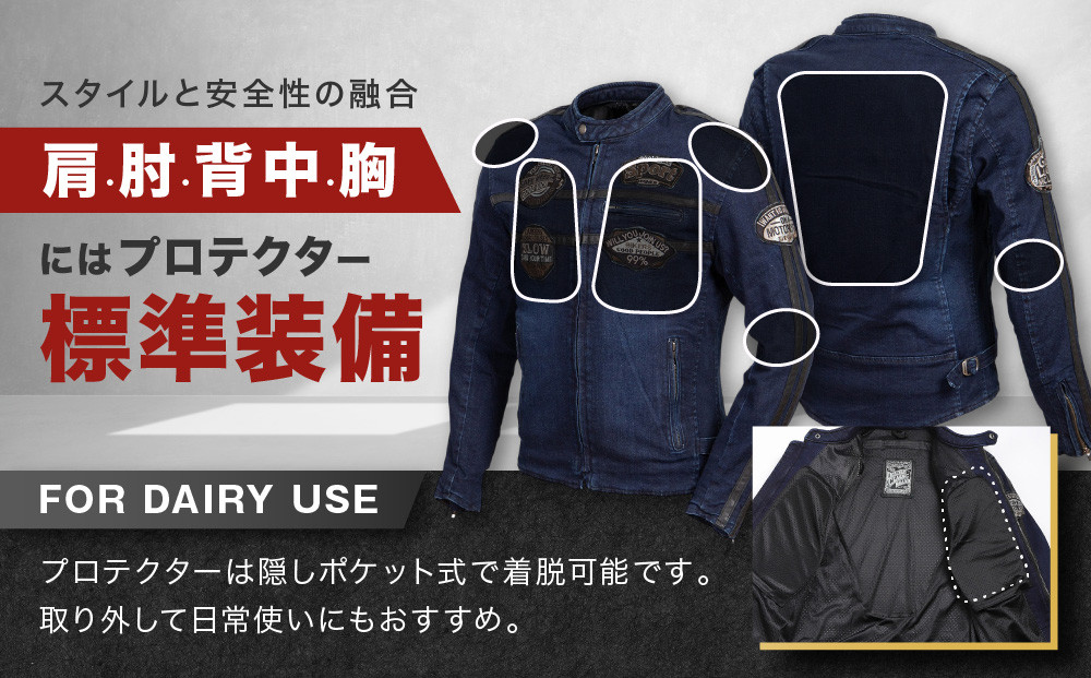 【デグナー】コットンジャケット[23SJ-6]〈ネイビー・Lサイズ〉｜京都 バイクギア 人気ブランド バイク［ 京都 バイク バイクギア 人気 おすすめ ツーリング ライダー バイカー お取り寄せ 送料無料 ふるさと納税 ］