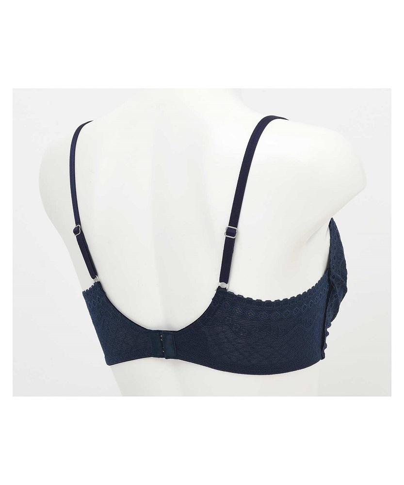 【ウンナナクール】364 レース＜LLサイズ＞ネイビー1枚｜京都 ワコール インナーブランド ラクときれいを叶えるノンワイヤーブラジャー 人気［ 毎日つけたい ブラジャー 楽 きれい 人気 おすすめ 下着 レディース 肌着 ギフト プレゼント お取り寄せ 通販 送料無料 ふるさと納税 ］