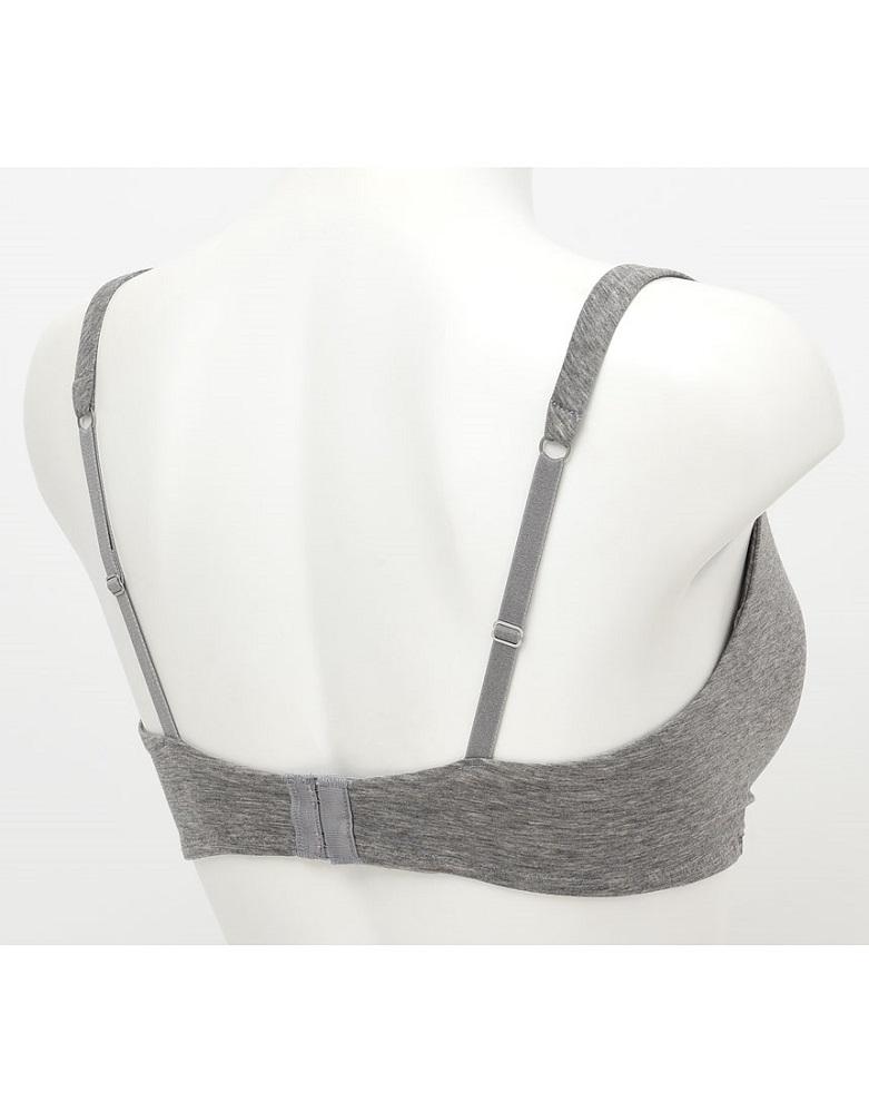 【ウンナナクール】364 コットン＜Mサイズ＞シルバーグレー1枚｜京都 ワコール インナーブランド ラクときれいを叶えるノンワイヤーブラジャー 人気［ 毎日つけたい ブラジャー 楽 きれい 人気 おすすめ 下着 レディース 肌着 ギフト プレゼント お取り寄せ 通販 送料無料 ふるさと納税 ］