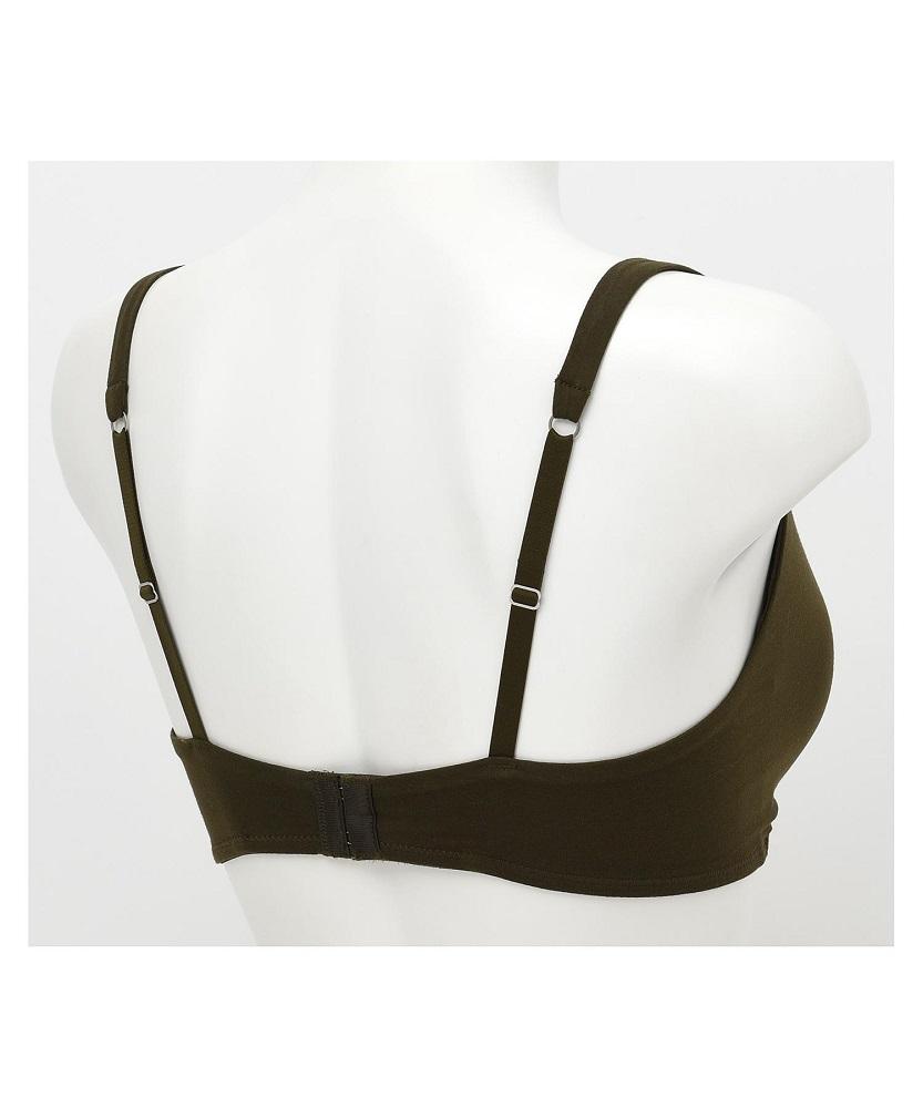 【ウンナナクール】364 コットン＜Mサイズ＞オリーブ1枚｜京都 ワコール インナーブランド ラクときれいを叶えるノンワイヤーブラジャー 人気［ 毎日つけたい ブラジャー 楽 きれい 人気 おすすめ 下着 レディース 肌着 ギフト プレゼント お取り寄せ 通販 送料無料 ふるさと納税 ］