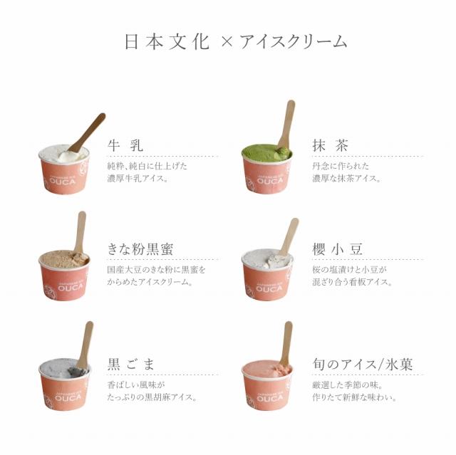 【Japanese Ice OUCA】六味ギフト［ 京都 スイーツ アイスクリーム おいしい 人気 おすすめ お取り寄せ お菓子 洋菓子 ］ 