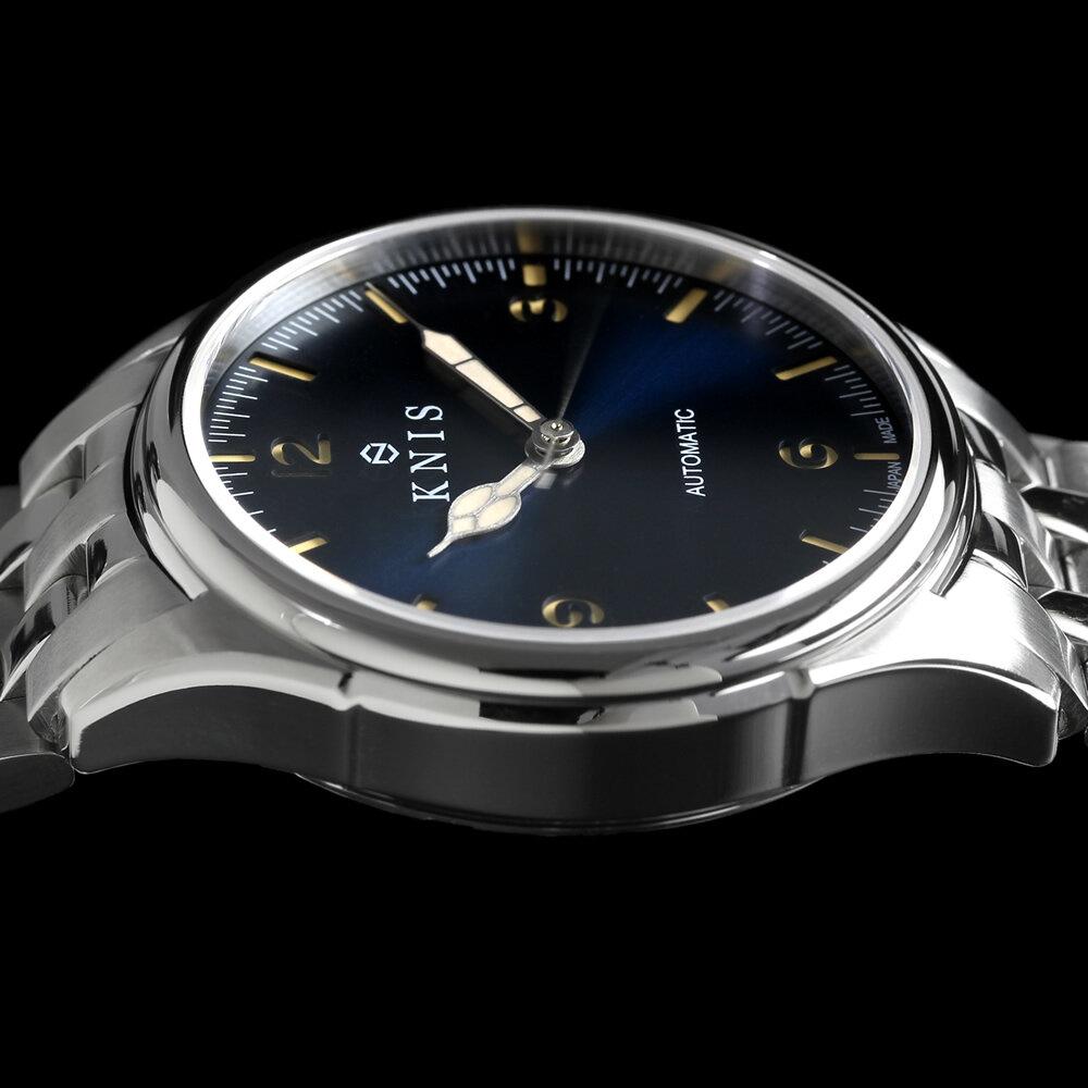 【KNIS KYOTO】レトロモダン 日本製 自動巻き 腕時計 ブルー［ 京都発 腕時計 ブランド おしゃれ 人気 おすすめ ウォッチ 時計 高級 ファッション お取り寄せ 通販 ニス ふるさと納税 ］