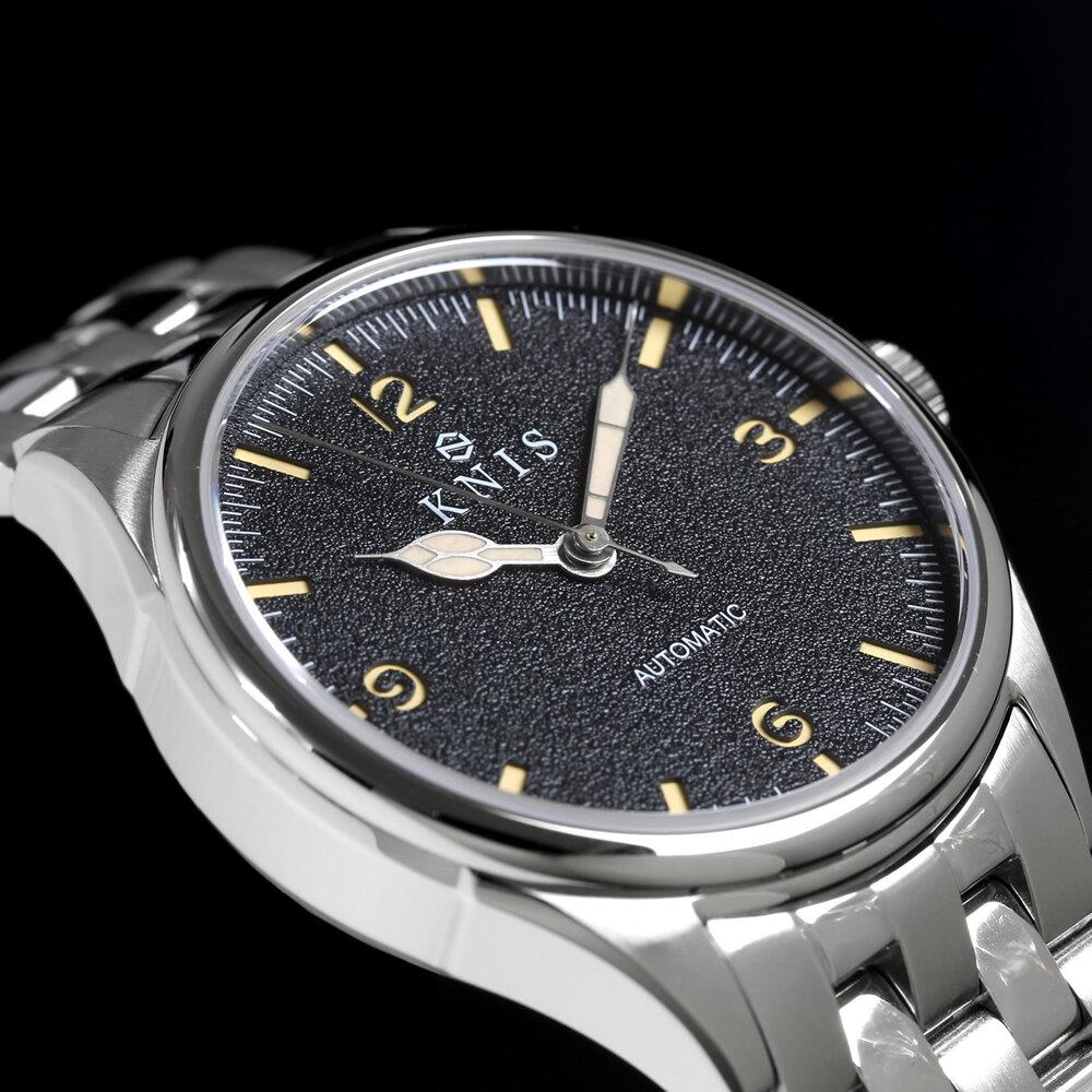 【KNIS KYOTO】レトロモダン 日本製 自動巻き 腕時計 ブラック［ 京都発 腕時計 ブランド おしゃれ 人気 おすすめ ウォッチ 時計 高級 ファッション お取り寄せ 通販 ニス ふるさと納税 ］