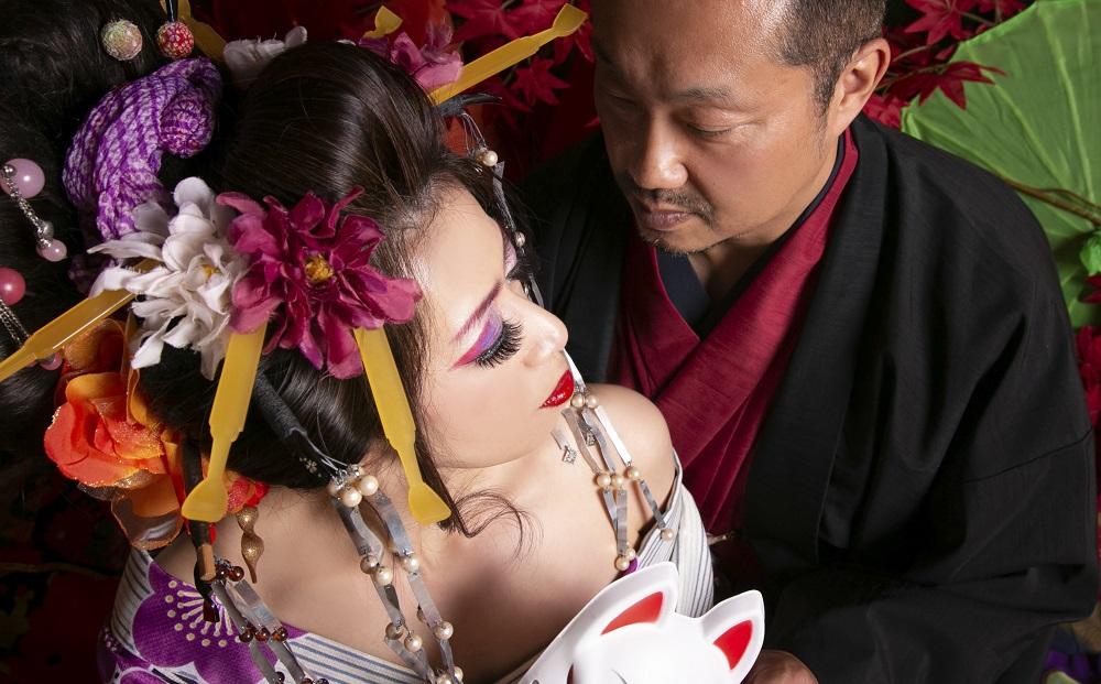 【花魁体験studioあられ】カップルやご夫婦の記念日に！ 京都でできる花魁カップルプラン