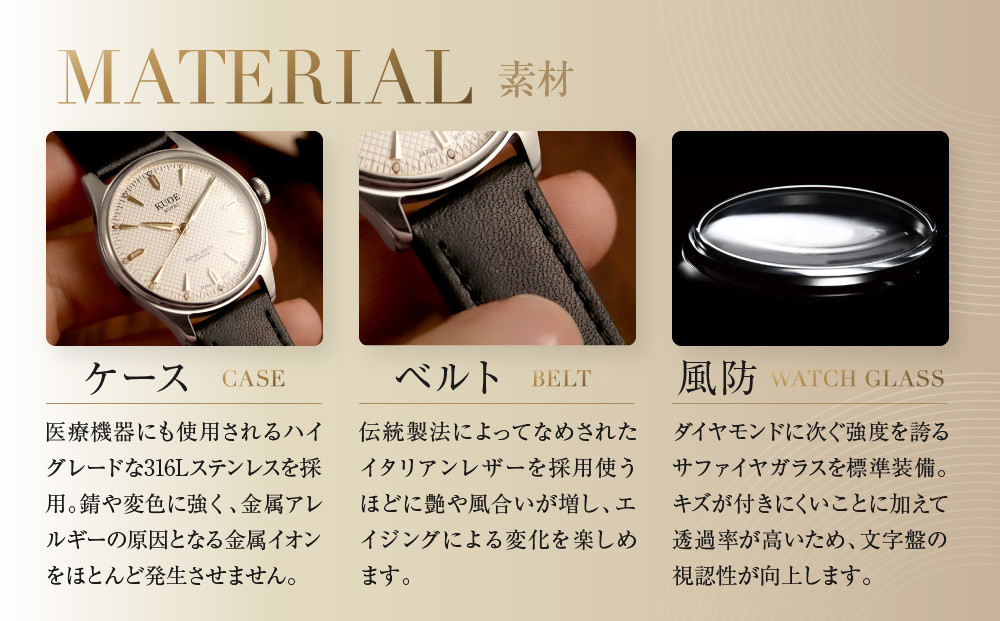 【KUOE】アンティーク腕時計 ROYAL SMITH 90-006 シルバーケース アイボリー文字盤｜京都発 腕時計 メディア掲載多数 人気ブランド おしゃれ［ アンティークデザインウォッチ 自動巻き 35mm ケース 男女兼用 おすすめ プレゼント お祝い お取り寄せ 通販 送料無料 ふるさと納税 ］