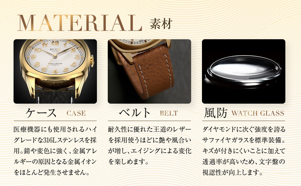 【KUOE】アンティーク腕時計 ROYAL SMITH 90-008 ゴールド×ゴールド｜京都発 腕時計 メディア掲載多数 人気ブランド おしゃれ［ アンティークデザインウォッチ 自動巻き 34mm ケース 男女兼用 おすすめ プレゼント お祝い お取り寄せ 通販 送料無料 ふるさと納税 ］