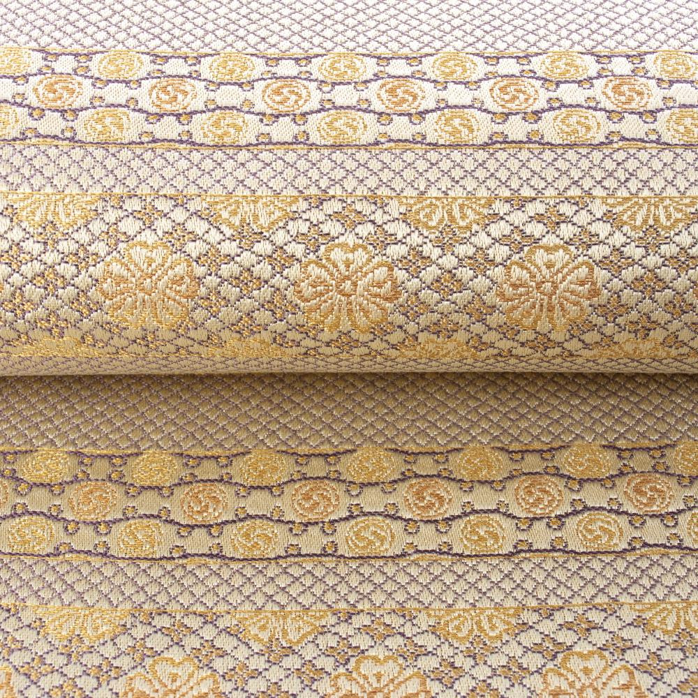 【龍村美術織物】光波帯（鱗巴桜段文）