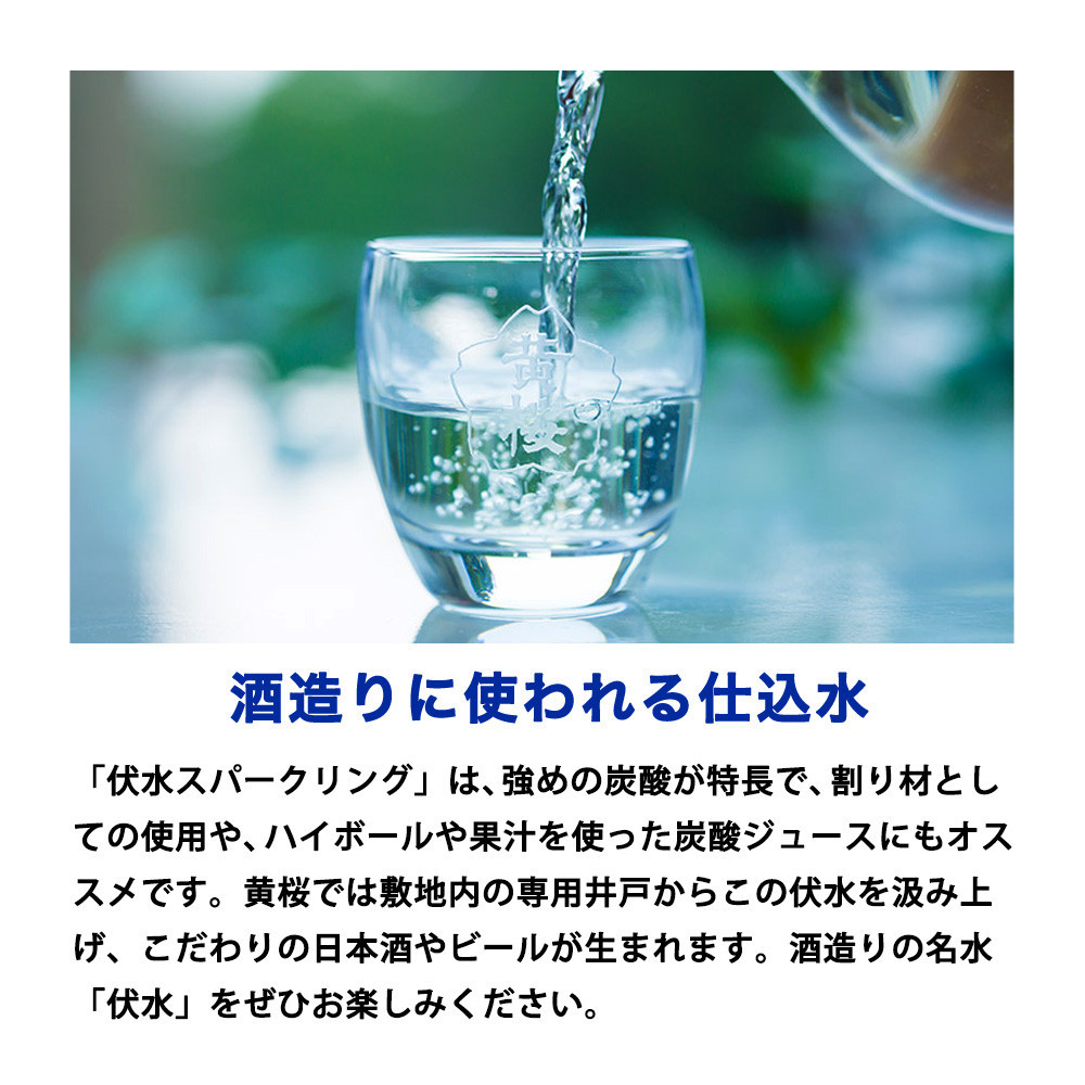 【黄桜】伏水スパークリング (500ml×12本入) ［ 京都 キザクラ 炭酸水 天然水 名水 ソーダ割 ハイボール 酎ハイ 人気 おすすめ お取り寄せ 通販 送料無料 ふるさと納税 ］