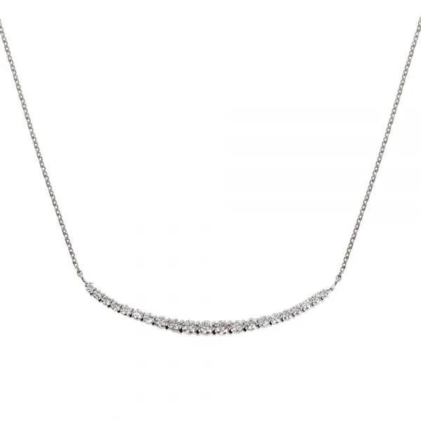 【京セラ】天然ダイヤモンド ネックレス【プラチナ/0.30CT/4月誕生石/デコルテデザイン/BPDD3034-FU】