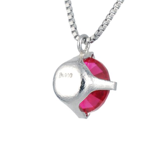 【京セラ】クレサンベール 〈ルビー〉ペンダント【一粒/0.5ctUP/ラウンドブリリアントカット/プラチナ/7月誕生石】
