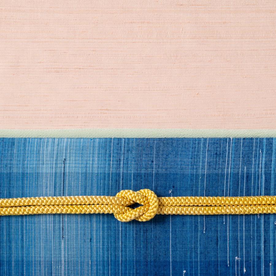 【アトリエシムラ】《草木染め、手織りの反物》桜花（おうか）袷お仕立て付き