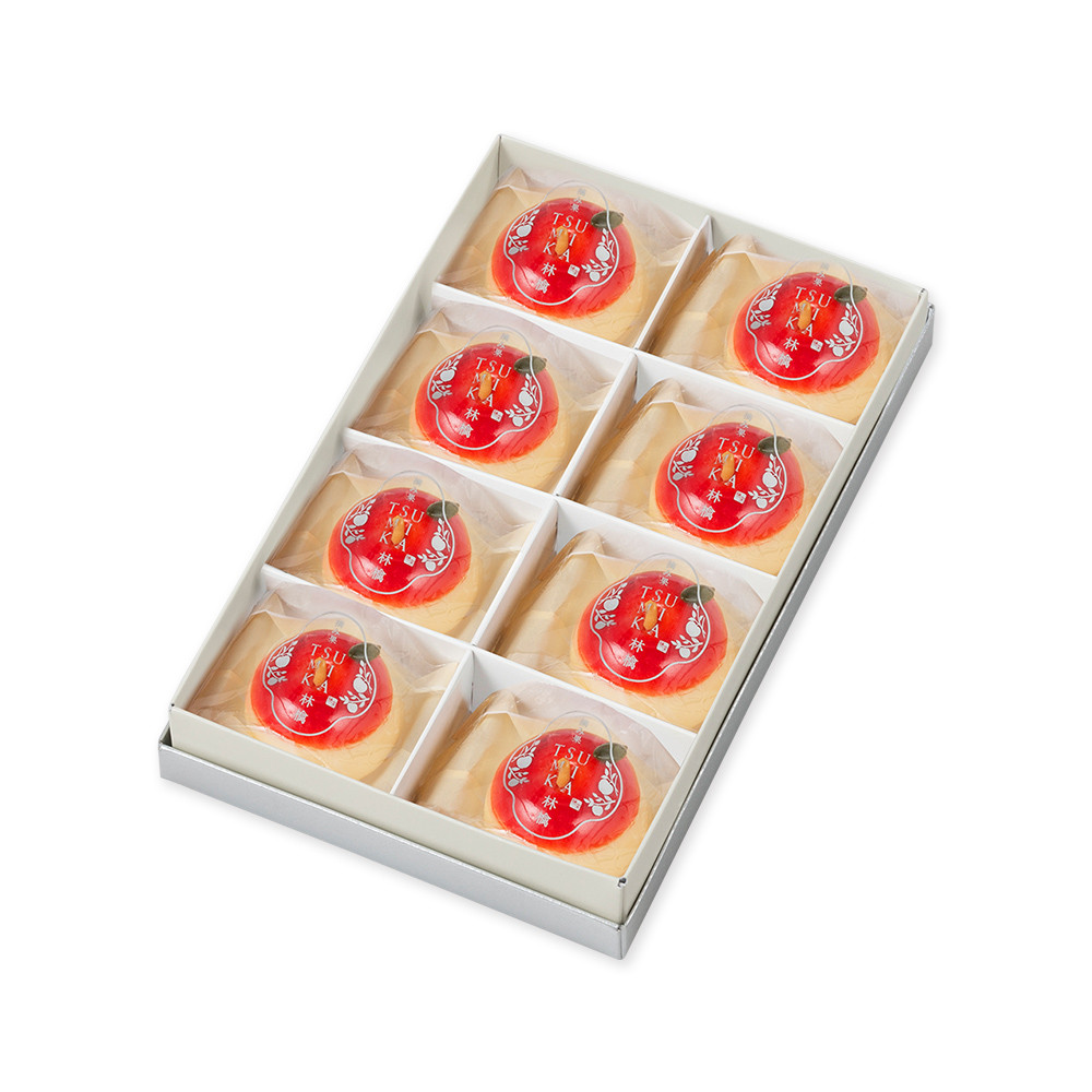 【鼓月】摘み果 林檎 8個入｜京都 和菓子 有名店 人気セット 和菓子［ 老舗 和菓子 千寿せん  べい 有名店 林檎 饅頭 京菓子 人気 おすすめ 可愛い りんご お菓子 スイーツ お取り寄せ 通  販 ギフト プレゼント 贈答 送料無料 ふるさと納税 ］