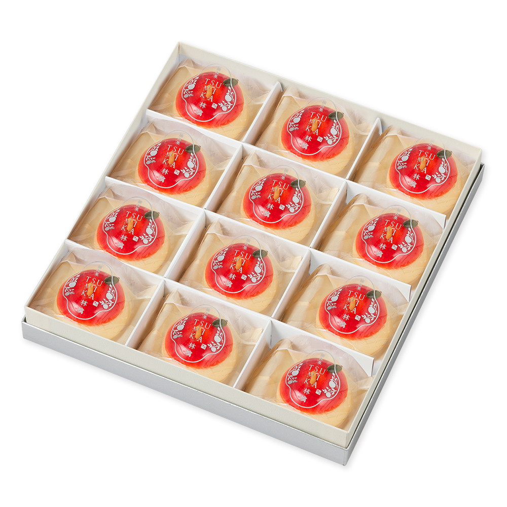 【鼓月】摘み果 林檎 12個入｜京都 和菓子 有名店 人気セット 和菓子［ 老舗 和菓子 千寿せん  べい 有名店 林檎 饅頭 京菓子 人気 おすすめ 可愛い りんご お菓子 スイーツ お取り寄せ 通  販 ギフト プレゼント 贈答 送料無料 ふるさと納税 ］