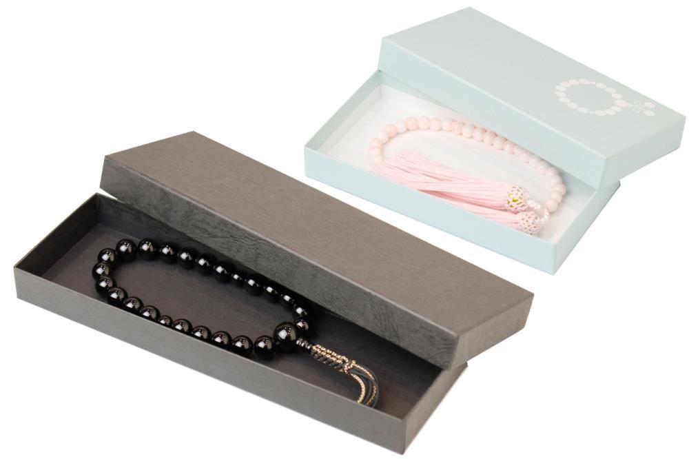 【京念珠】 グレー淡水真珠 8mm玉 水晶 正絹松風頭房【土屋念珠店/女性用/レディース/念珠/略式/3706】