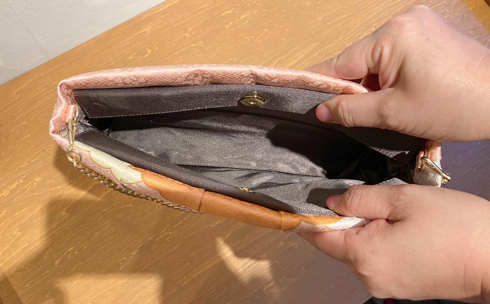 【RITOFU】Kyo-Yuzen クラッチバッグ（瑞雲・ピンク）